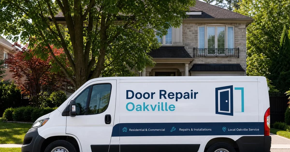 Balcony sliding door on a building in Oakville, Ontario
