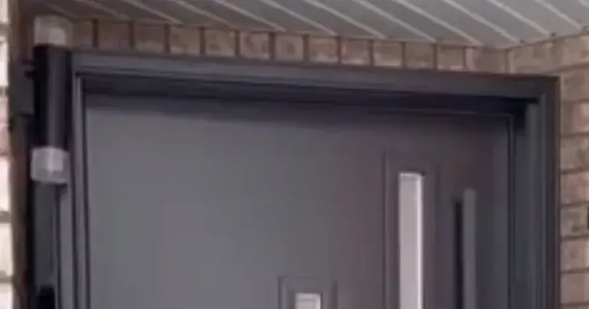 Sliding patio door on a home in Oakville, Ontario
