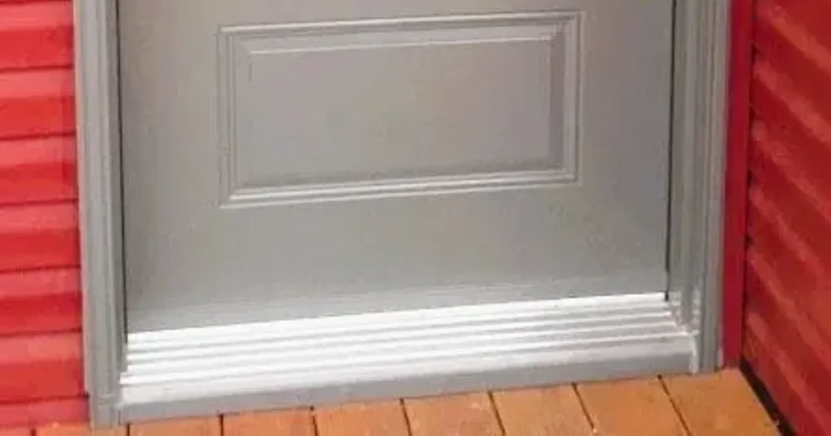 Residential entry door on a home in Oakville, Ontario